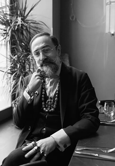 Dawit Turkestanishvili, właściciel restauracji Rusiko w Warszawie, portret podczas sesji zdjęciowej